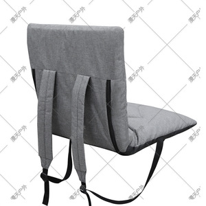 Mydays Outdoor Portable Camping Pillow Grey <b>Rectangular</b> Quilted Oxford Cloth <b>Cushion</b> For Outdoor Use - Product Image 2