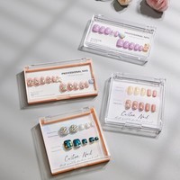 Lot de 10 boîtes d'emballage de luxe en acrylique personnalisables avec logo, réutilisables pour ongles à presser, idéales pour marque privée
