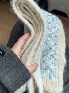 Bufanda de punto Premium de Invierno para mujer de nuevo estilo con cuello cálido de lana chal versátil - Product Image 4