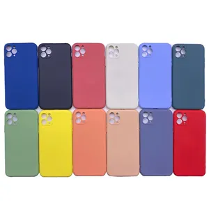 Hot Sale Permen Warna Case untuk iPhone 12 Mini Ringan Silicone Case Penutup Telepon untuk iPhone 12 Pro Max