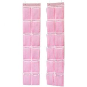 Large Sturdy 12 Pockets <b>Shoe</b> Storage Hanging Organizer with 2 Steel Door Hooks - Product Image 2