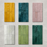 Carreaux rectangulaires brillants 75x300mm (3x12 pouces) en céramique décorative pour murs d'hôtels, villas et restaurants – Idéal pour les projets intérieurs