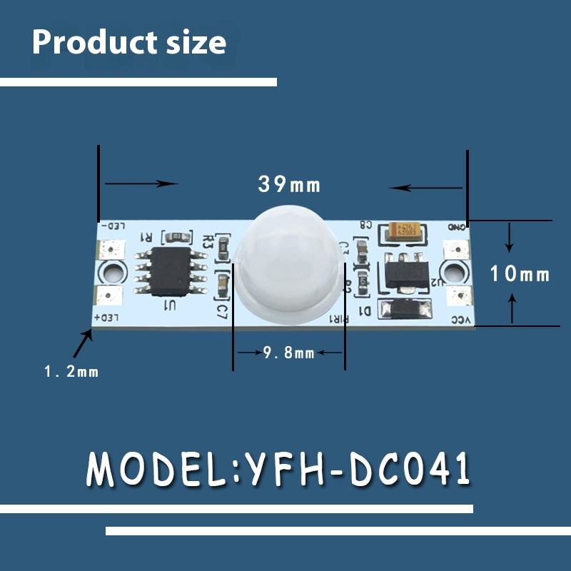 DC12-24V Dimmable Wardrobe Switch with Low Voltage Built-In Infrared Sensor Human Body Sensor Inductive Switches