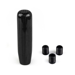 Carbon Fiber Gear <b>Shift</b> <b>Knob</b> 7.1 Inch 23mm Diameter With 8 10 12mm Adapters For Manual Automatic Transmission - Product Image 3