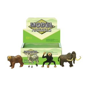 BEFLY 4pcs Small Wild Animal <strong>Monkey</strong> Bear Zebra Eco-friendly PVC Mammoth Model <strong>Toys</strong> for Ages 2-14+ Years - Product Image 1