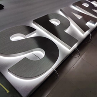 Papan Nama Huruf 3D Akrilik LED Backlight, Logo Pabrik, Papan Iklan, Papan Nama Toko Bisnis Custom, Signage Luar Ruangan LED Backlit