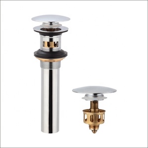 Scarico del lavandino del bagno scarico Pop-up cromato filtro di scarico Anti-esplosione e Anti-intasamento con foro di troppopieno - Product Image 1