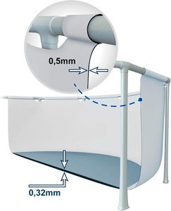 <span class=keywords><strong>INTEX</strong></span> 26710 & 26712 Prisme Cadre Piscines Grande Famille Extérieure PVC Cadre Rond Piscine 3.66m X 76cm - Product Image 5
