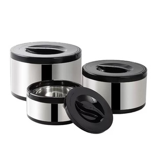 Ensemble de 3 boîtes à lunch isothermes portables en acier inoxydable, grande capacité de 2L à 8L, récipient alimentaire thermique, accessoires de <span class=keywords><strong>cuisine</strong></span> - Product Image 2