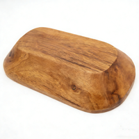 Salat-Servierschalen, Gewürzbehälter, Kerzenhalter, Mini Bio-Formen, Ablagebehälter, kleine Holzschale aus Akazienholz mit Löffel