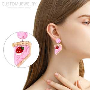 Boucles d'oreilles pendantes en acrylique découpé au laser plaqué titane <span class=keywords><strong>XOXO</strong></span> pour la Saint-Valentin, logo personnalisable - Bijoux tendance pour les occasions spéciales - Product Image 4