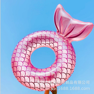 Mermaid Swimming Ring 120Cm Printed <b>Inflatable</b> Water <b>Float</b> For Adults Resort Hotel Playground Equipment - Product Image 3