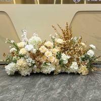 Lampu Meja Epoxy Bentuk Lingkaran Emas dengan Sentuhan Floral, Set Slab untuk Restoran, Kopi, DIY, Dekorasi Pernikahan