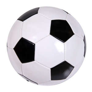 pelotas de futbol custom Synthetic foam PVC leather promotional white black deflated football ball soccer ball