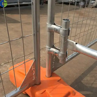 Clôtures en acier temporaires sur les chantiers de construction australiens, exportation de commerce extérieur, contrôle des foules, barrières d'isolation, barrières de circulation