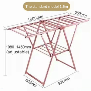 Stendibiancheria Pieghevole di Lusso in Alluminio per Balcone, Stendino Appendiabiti Pieghevole, Organizzatore per Vestiti da Bagno - Product Image 6