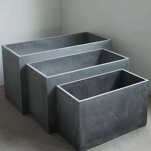 Maceta de arcilla de magnesio para interiores y exteriores delicada cuboide de varios tamaños mediana y <span class=keywords><strong>grande</strong></span> - Product Image 1