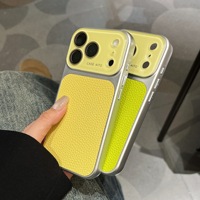 Coque de téléphone anti-traces de doigts en polyuréthane à texture large motif litchi, couverture intégrale, couleur unie, toucher doux, résistante aux chutes pour