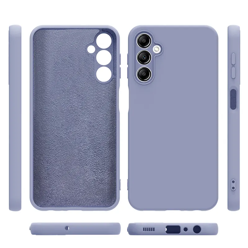 TPU Soft Liquid Silicone phone case for Samsung A24 4G Custom fashion cell phone Case Microfiber Layer Full Cover