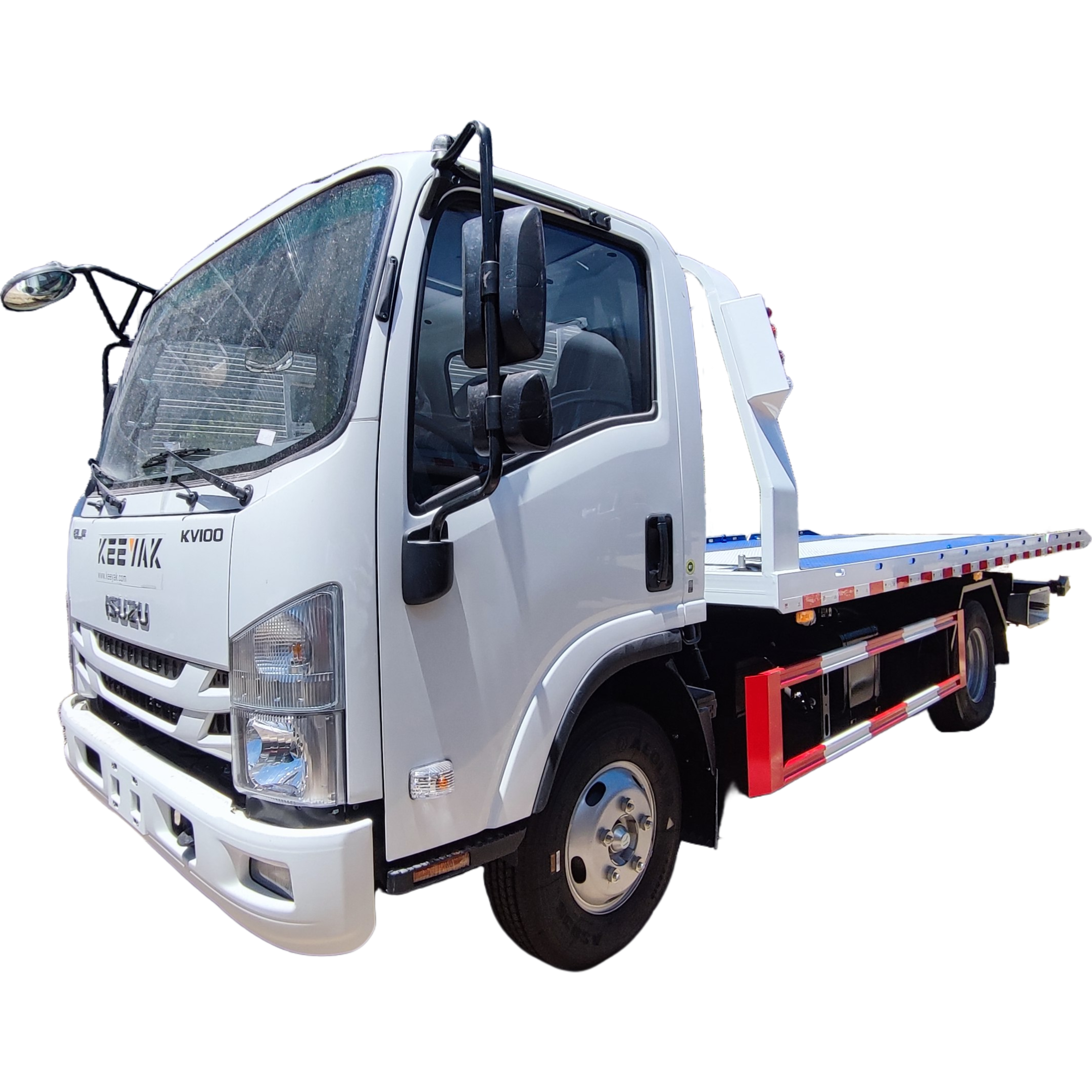 Новый дизельный эвакуатор ISUZU 5 тонн с лебедкой и краном, механическая коробка передач 4x2