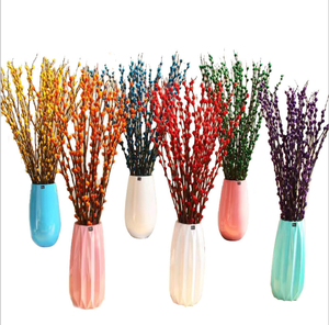 Décoration du Nouvel An, fleur rouge, saule préservé, saule séché, fleur de saule pour la décoration de la maison et des magasins - Product Image 5