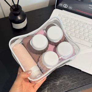 Ensemble de flacons distributeurs en silicone légers et étanches - Moulage par injection huit-en-un multicolore pour les voyages et l'extérieur - Product Image 5