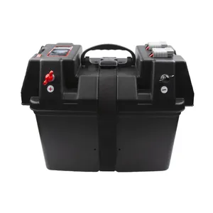 12V Resilient Outdoor Plastic Battery Box Water-Resistant 100Ah For Camping And Adventure For Boats And Energy Storage