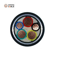 Gepanzertes 4+1 5-adriges 25mm2 35mm2 50mm2 70mm2 185 mm² XLPE-Kabel PVC-isoliertes Elektrisches Kupfer-Stromkabel