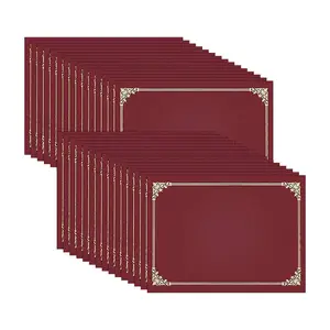 Custom University Certificate Paper Holders GSM Packaging Copy Paper A4 Diploma Covers Gold Foil Border