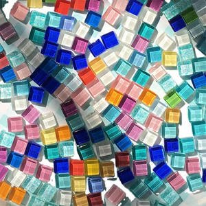 Fabrika toptan yanardöner kristal cam mozaik fayans mutfak banyo duvar dekor açık hava yüzme havuzu fayans - Product Image 2