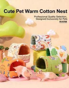 Nids en coton pour animaux de compagnie, nids de hamster, nids d'écureuil de hérisson, nids de porc hollandais, nids d'ours en fil d'or, produits de chaleur d'hiver - Product Image 2