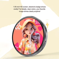 M3 Anime Smart Badge, Pin Electrónico Recargable con Pantalla Táctil de 1.95 Pulgadas para Cosplay y Colecciones de Fans, Carrusel de Imágenes Dinámicas