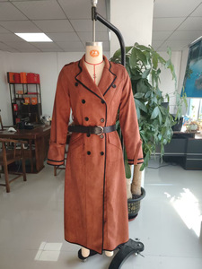 <span class=keywords><strong>Cappotto</strong></span> Corto Vintage Occidentale in Finta Pelle Scamosciata di Alta Qualità, Casual ed Elegante, con Colletto Rovesciato e Fodera in Cotone per <span class=keywords><strong>Donna</strong></span> - Product Image 3