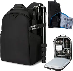 Professional travel big dslr soft waterproof fancier camera bag backpack professional case for dslr camera and laptop camcorders