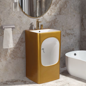Lavabo sur pied rectangulaire sur mesure pour <span class=keywords><strong>petit</strong></span> lavabo <span class=keywords><strong>Lave</strong></span>-pieds Lavabo musulman doré Lavabo Wudu en céramique - Product Image 1
