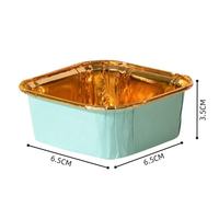 Moule à cupcakes carré jetable anti-graisse 65*35mm pour boulangerie, moules à muffins personnalisables avec logo, coupelles à gâteaux