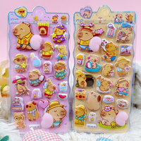 Autocollants en PVC personnalisables mignons de style dessin animé, vente en gros directe du fabricant, autocollants compressibles pour la décoration intérieure