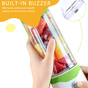 เครื่องปั่นน้ำผลไม้แบบพกพาคุณภาพสูง OEM ปี 2026 แบบสองถ้วย 300 มล.+500 มล. ชาร์จไฟได้ผ่านพอร์ต Type-C ความเร็วสูง สำหรับใช้ในครัว ท่องเที่ยว และตั้งแคมป์ - Product Image 6