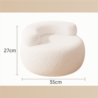 Chaise longue de style italien moderne pour salon et chambre à coucher Chaise de canapé simple en polaire berbère blanche Chaises de détente