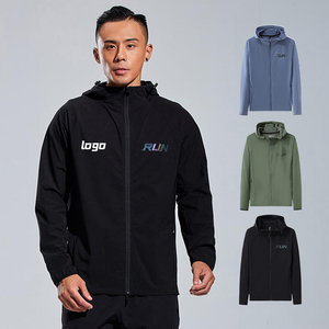 Veste coupe-vent chaude à capuche en caoutchouc 3D personnalisée pour hommes, pour l'extérieur - Product Image 2