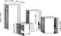 Bloc de présentation carré en acrylique massif de qualité supérieure pour gravure personnalisée et éclairage de base LED, collection de bijoux et de parfums