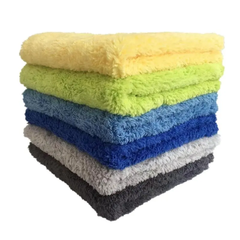 Multicolor 40*40cm Coral polar microfibra fervientemente engrosada toallas de lavado de coches Micro fibra Auto detalle toallas