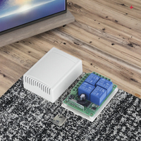 Interrupteur de télécommande sans fil intelligent universel DC 12V 4CH Module récepteur de relais avec télécommande RF 433MHz et courant maximal de 10A