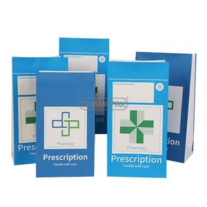 Custom Printed Logo Pharmacy Counter Medical Sickness SOS White Kraft <b>Bread</b> Paper <b>Bags</b> for Medicine Paper <b>Bags</b> Without Handles - Product Image 4