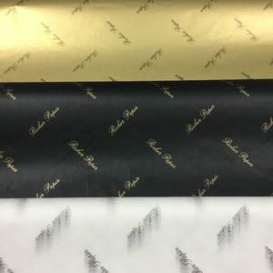 Custom Wrapping Tissue Paper Golden Black Print Craft/present/clothing/<b>shoes</b>/gift - Product Image 1