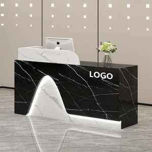 เคาน์เตอร์ไม้สมัยใหม่สำหรับร้านขายเสื้อผ้า ร้านเสริมสวย บาร์ โรงพยาบาล บริษัท แผนกต้อนรับ - Product Image 4