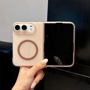 เคสโทรศัพท์แบบพับได้สำหรับ iPhone Ultra รุ่นใหม่ ดีไซน์เรียบง่าย สไตล์เกาหลี โปร่งแสง ลายไอซ์ฟอก พร้อมแม่เหล็กสำหรับชาร์จไร้สาย ป้องกันการตกกระแทก แข็งแรงทนทาน - Product Image 1