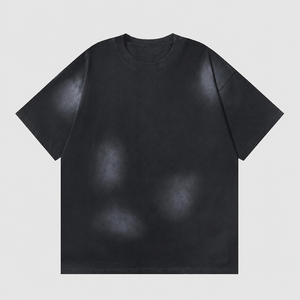 Camisetas de Manga Corta para Hombre, 400 GSM, Algodón Fresco Personalizado, Lavado Vintage, Color Negro, Tallas Regulares de EE. UU. S-XL, Estampado Gráfico en el Pecho y la Espalda - Product Image 2