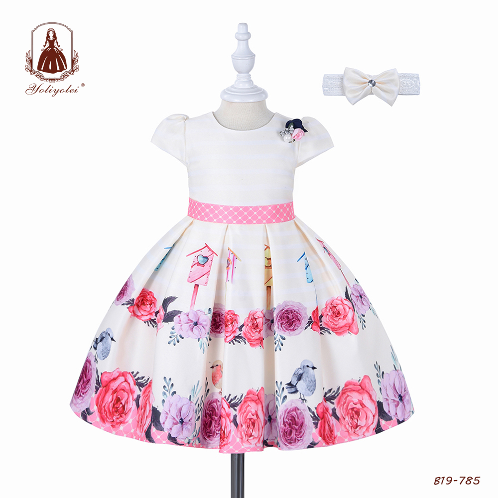 Интернет-магазин, стильный дизайн, от 2 до 5 лет, с повязкой на голову, с коротким рукавом, Youtube, красивое платье для девушек с розовыми цветами
