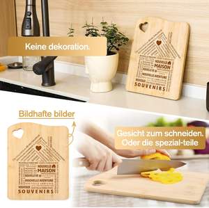 Welsky Home <span class=keywords><strong>Cremaillere</strong></span> Planche à découper en bambou Idée <span class=keywords><strong>cadeau</strong></span> pour les femmes Amis Sœurs Clientes Collègues-16 "Passe au lave-vaisselle - Product Image 4